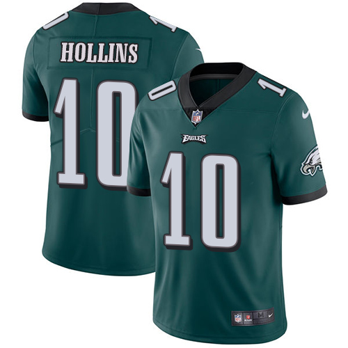 Nike Eagles #10 Mack Hollins Midnight Green Team Color Men's Stitched NFL Vapor Untouchable Limited Jersey - Click Image to Close